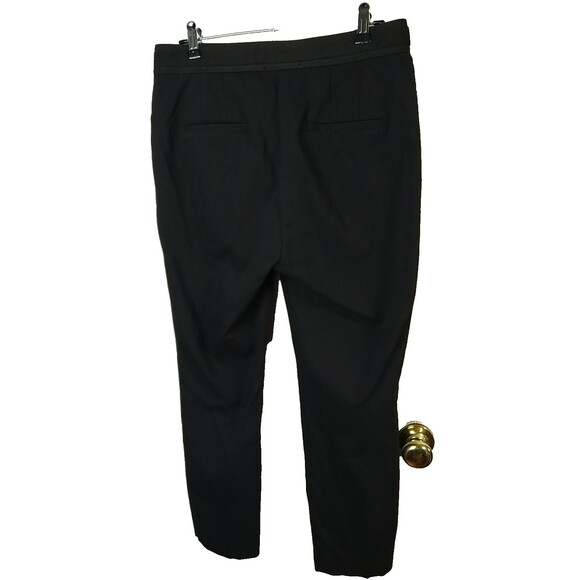 Zara Woman XL Pants Ankle Black Straight Stretch Waist Pocket Officewear - Picture 12 of 12